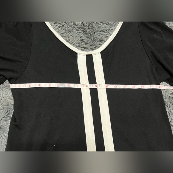 Anthropologie Maeve black striped tee sz M EUC - Picture 4 of 6